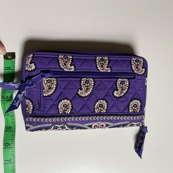 Vera Bradley Purple Paisley Shoulder Bag and Wallet - Picture 8 of 10